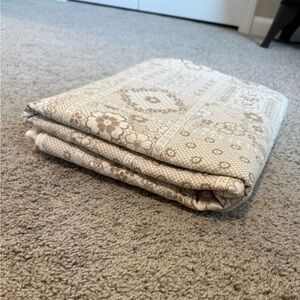 Vintage Joan Kessler Cream and Brown patchwork style 100% Cotton 7 yards fabric